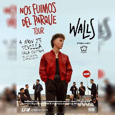 Cartel del concierto de Walls en Custom Sevilla 2023