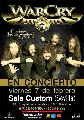 Concierto: Warcry, gira Inmortal 2014 en Custom Sevilla