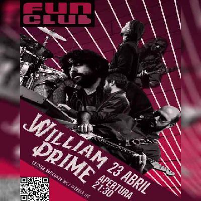 Cartel del concierto de William Prime en FunClub Sevilla 2022