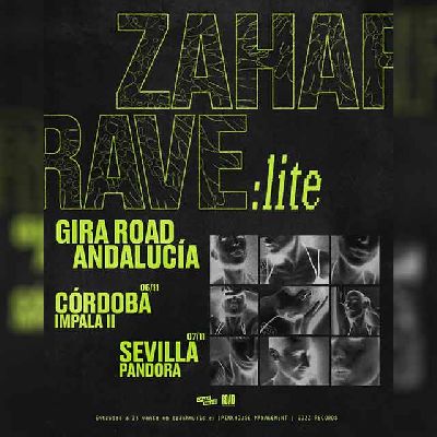 Cartel de las actuaciones de Zaharave:lite en Sevilla y Córdoba en 2026