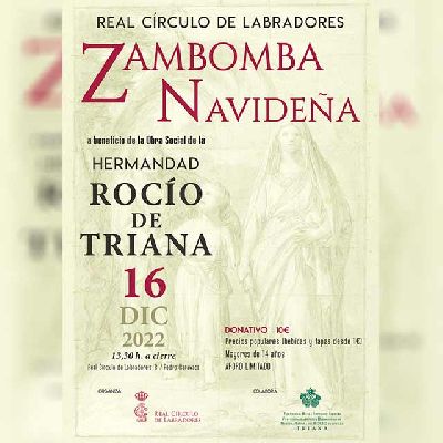 Cartel de la Zambomba navideña en el Círculo de Labradores de Sevilla 2022