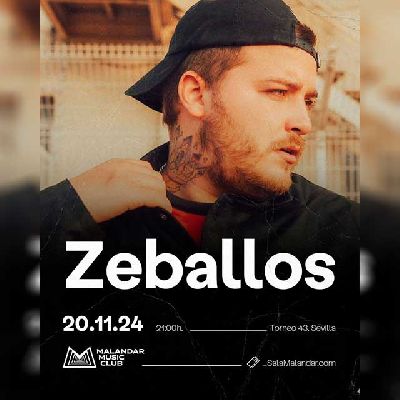 Cartel del concierto de Zeballos en Malandar Sevilla 2024