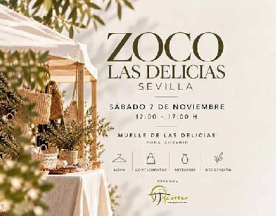 Cartel del Zoco del Muelle de las Delicias de Sevilla organizado por Cotter Comunicación