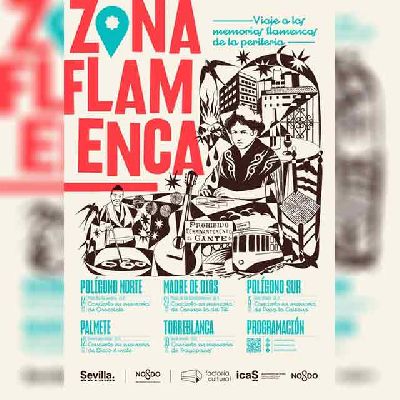 Cartel del ciclo Zona Flamenca en Sevilla 2023