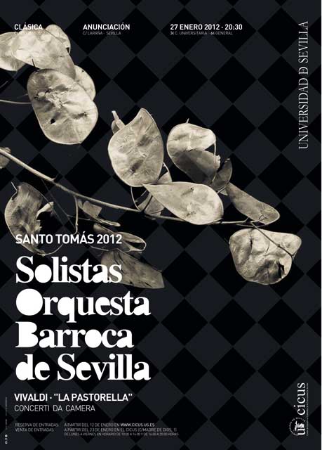 El 27 de enero de 2012, concierto de los solistas de la Orquesta Barroca de Sevilla en la iglesia de la Anunciación